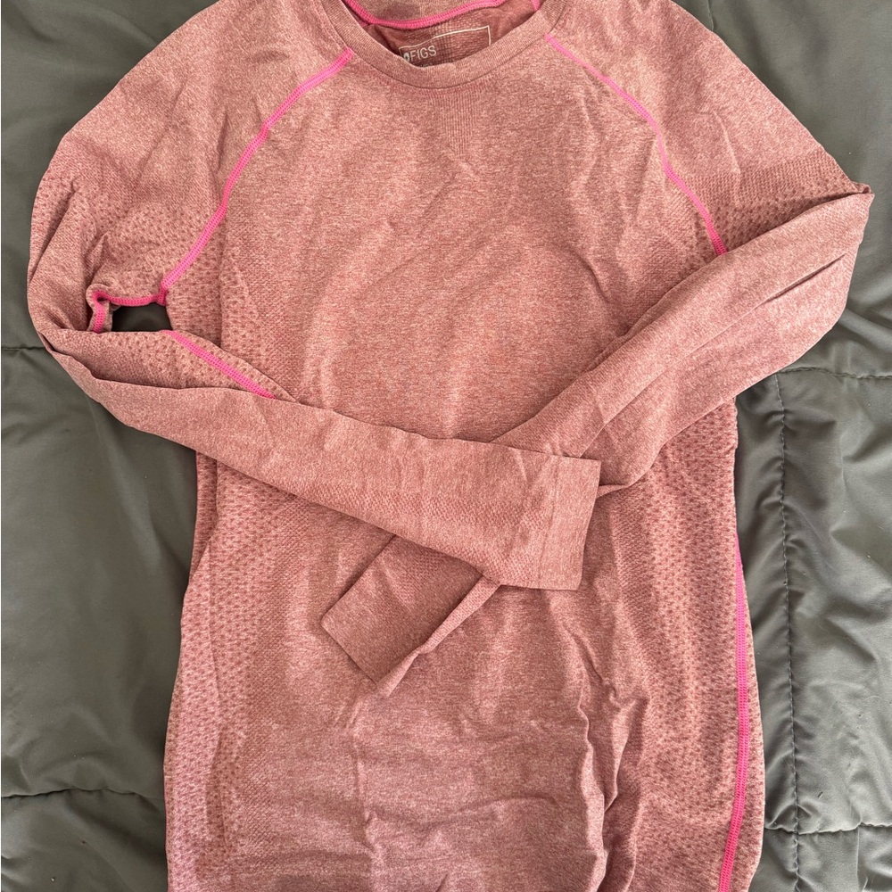 Pink Long Sleeve Athletic Top